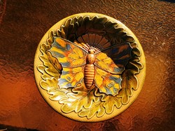 Art deco butterfly faience bowl, i.