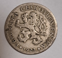 1922. Csehszlovákia  1 korona (c8)