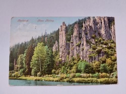 Régi képeslap 1908 Karlsbad fotó levelezőlap tájkép