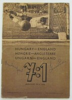 Golden team with rifle. Hungarian-English 7: 1 dedicated grosics buzánszky ball soccer football