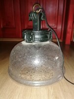 Wrought iron glass hanging lamp