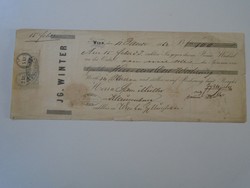 ZA424.2  Régi váltó  1862  Bécs  JG Winter  - Müller Kolozsvár 100 florin - 2 kr és 5 kr bélyeggel