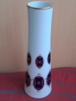 German, echt cobalt hand-painted flawless vase, 27 cm.