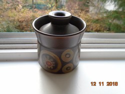 1964 ART-DECO Ikonikus Gill Pemberton design"Arabesk Samarkand"kézzel festett Denby nehéz kőporcelán