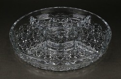 1M544 Nagyméretű üveg asztalközép kínáló tál 25 cm