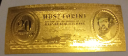 24 Kt gold twenty forint banknote exclusive gift