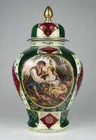1M502 old victorian porcelain urn vase with allegorical scene 27 cm