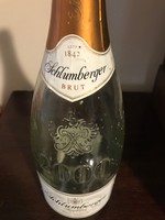 Schlumberger BRUT üvegpalack.Törés-repedés mentes állapotban. 38 cm magas és a körmérete:35 cm