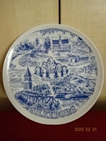 Scandinavian porcelain wall plate with silkeborg inscription. Jokai.