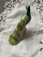 NYÁR VÉGI KIÁRUSÍTÁS!  Kézzel festett Hollóházi szép festésű porcelán páva