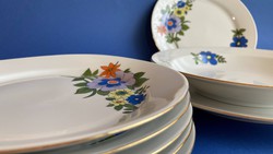 Alföldi csodás étkészlet kék virágos tányér vitrin