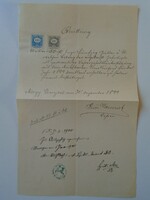 ZA432.3  Quittung Nyugta  NAGYENYED  1899  50 Gulden  - illetékbélyegek