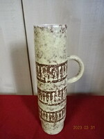 Magyar mázas kerámia váza, füles, magassága 29 cm. Jókai.
