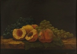 1M618 Longin : Asztali gyümölcs csendélet 1865