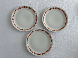 Retro, vintage 3db Alföldi porcelán menza mintás tányér, lapostányér