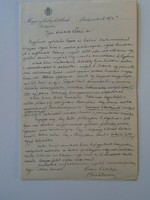 ZA432.15 Magyar Jelzálog hitelbank Budapest  - Bíró Endre kézzel írt levele 1908