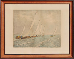 József Csáki-maronyák: sailing race on the Balaton