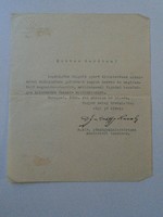 ZA432.17   Jakabffy Károly pénzügyminisztériumi miniszteri osztálytanácsos köszönő levele 1935
