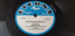 Willem Mengelberg conducts a shellac gramophone record at 78 rpm