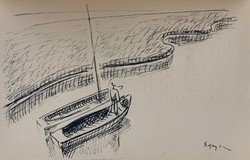 Víztükör: Egry József tollrajzaival a Balatonról - gyűjtői könyvritkaság