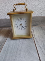 Great copper-cased West German quartz travel clock (belvedere, 17x11.3x7.3 cm)