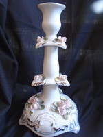 Massive, larger-sized, wonderful candle holder, very fine work, in display case condition, 24 x 14 cm
