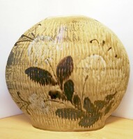 Lencse forma nagy méretű festett mázas kerámia váza Ausztriából.