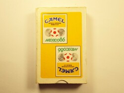 Retro francia póker kártya Camel cigi cigaretta reklám Mexikó 1986 foci világbajnokság