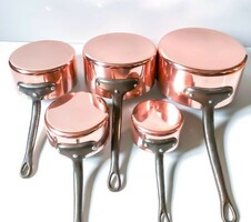 French marked copper pots / pans! Professional quality!