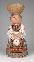 1M542 folk costume ceramic matron figure candle holder 22 cm