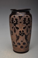 Mezőtúr Török László  szecessziós vázája, 20 cm,  jelzett