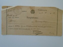 Za433.2 Receipt Tamási 1903 - tótkér branch.Ev. School custodian