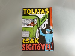 Régi retro Volán közlekedési plakát villamosplakát autóbusz plakát reklám