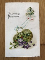 Antik Újévi litho képeslap