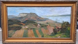 Fejes Gyula (1895-1956) : Balaton,50x100 cm.