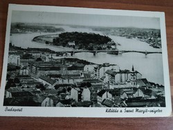 Budapest, Kilátás a Szent-Margit szigetre, Barasits fotó, 1940-es évek körüli
