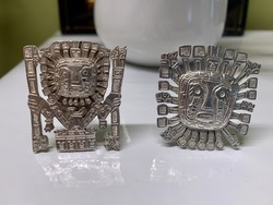 Ezüst miniatür mexikói szobrok