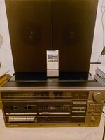 Classic electronic hi-fi tower with record player, from nszk!