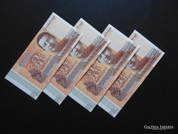Kambodzsa 100 riel 2014 4 darab Sorszámkövető ! Hajtatlan bankjegyek