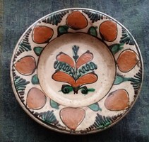 Hagyatékból Vámfalu-i (Szatmár megye) fali tányér (átmérő 23 cm) 19. századi