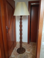 Faragott csodás fa lámpa,gyönyörű cizellált faragásokkal , keleti,indiai,ázsiai állólámpa eladó