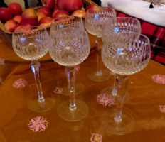 6 pieces, crystal champagne glasses, from 1982
