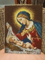 Nagyon szép Szűz Mária gobelin 35x45-ös kartonlapon