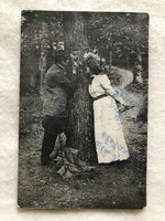 Antik, hosszúcímzéses romantikus képeslap - 1902                                        -2.