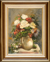 Zoltán Rajczi: Summer bouquet - with frame 52x42 cm - artwork: 40x30 cm - 1610/452