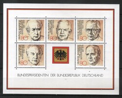 Postatiszta Bundes 1514 Mi Blokk 18     6,00 Euró