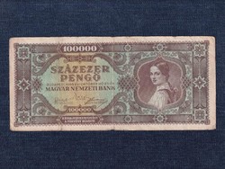 Post-war inflation series (1945-1946) 100000 pengő banknote 1945 (id74102)