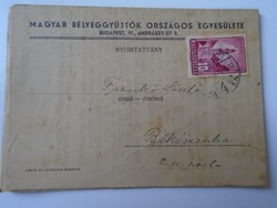 D194158  Postázott MBOE körlevél-Frankó László postaigazgató Békéscsaba 1947 -Magyar Bélyeggyűjtők