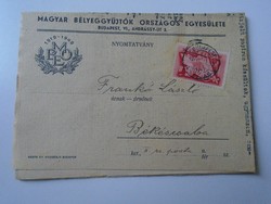 D194164 Postázott MBOE körlevél-Frankó László postaigazgató Békéscsaba 1949 -Magyar Bélyeggyűjtők