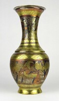 1M572 Egyiptomi fáraó díszes réz váza 22 cm